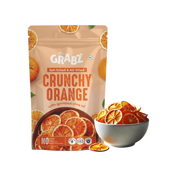 Grabz Sun Dried Orange Healthy Chips - 2 x 20 g