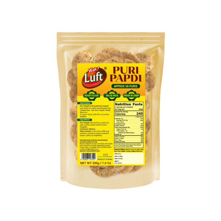 Wah Luft Puri Papdi, (Approx 50 puris) - 200 g