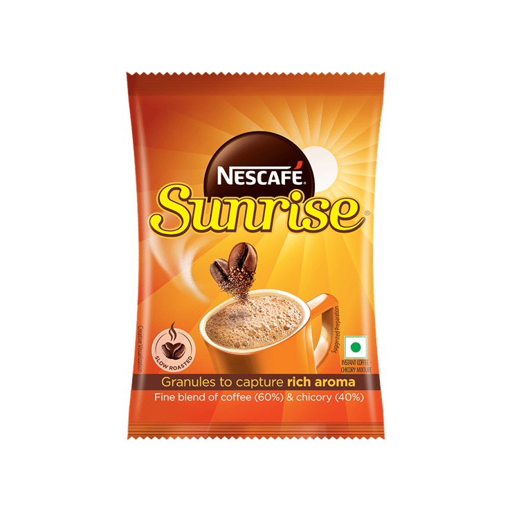 Nescafe Sunrise Instant Coffee Powder, Strong Taste, Coffee-Chicory Mix - 50 g