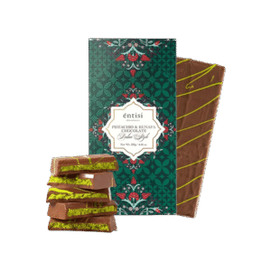 Entisi Chocolatier Pistachio & Kunafa Chocolate Bar - 125 g