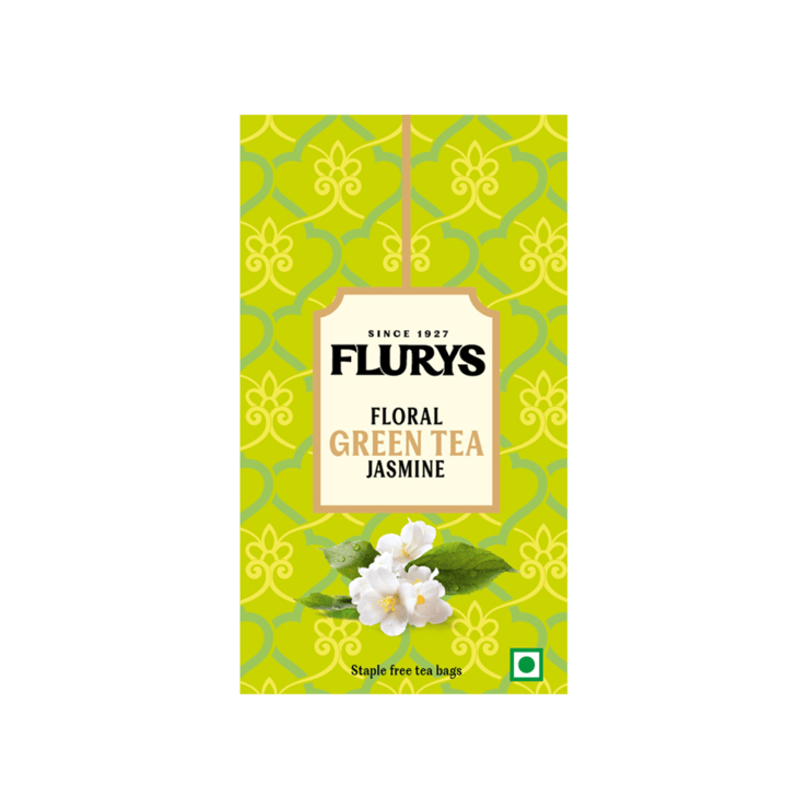 Flurys Jasmine Flavoured Green Tea Bags - 25 units