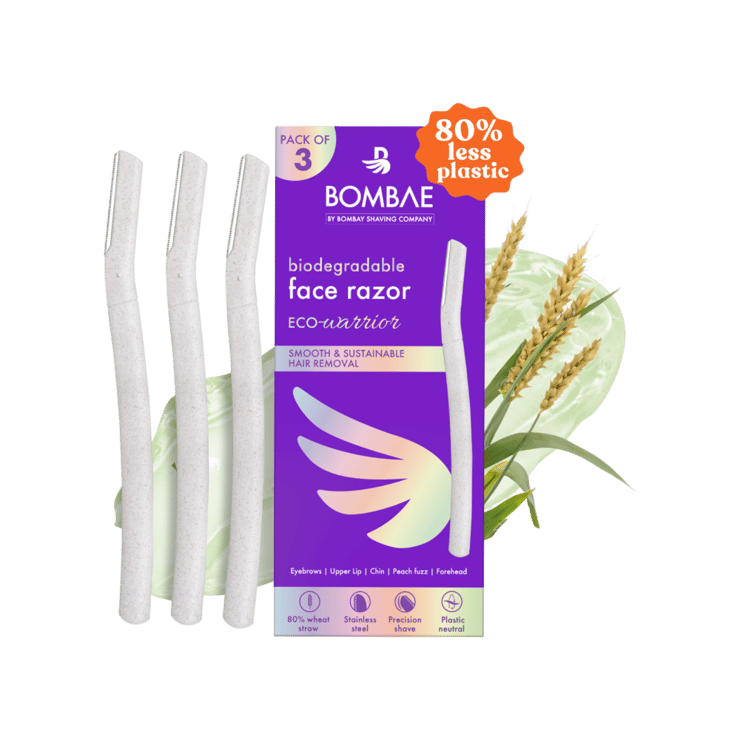 Bombae Biodegradable Face Razor for Women - 3 pieces