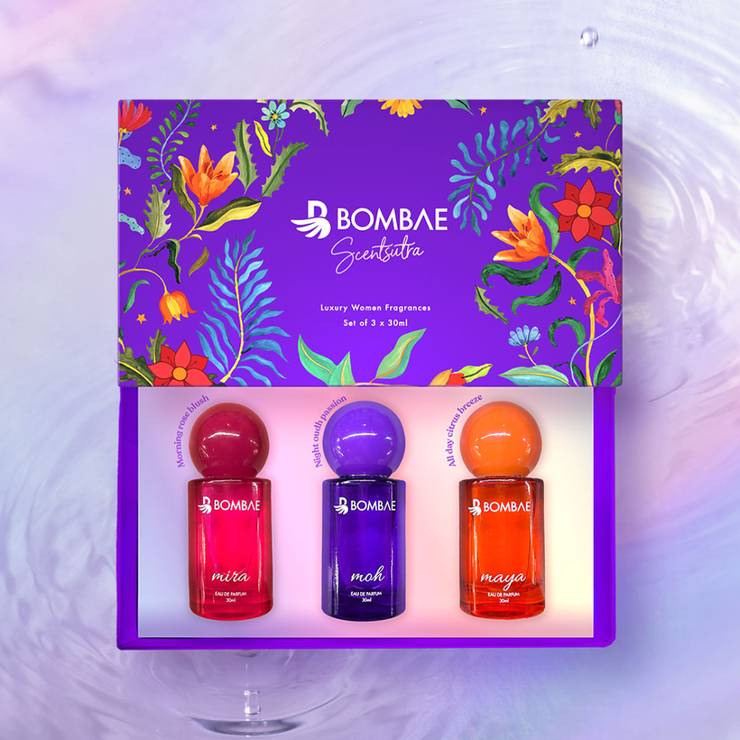 Bombae Scentsutra Perfume Gift Set For Women - 3 x 30 ml