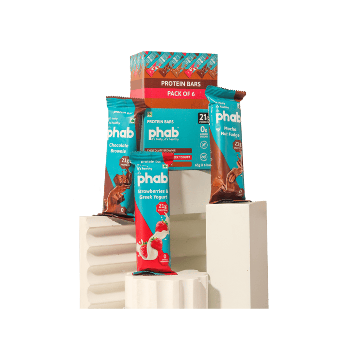 Phab 21g Assorted Protein Bar - Pack of 6 - 6 x 65 g