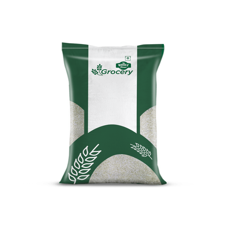 Whole Farm Grocery Steam Sonamasuri Rice (6-12 Months) (Medium Grain) - 5 kg