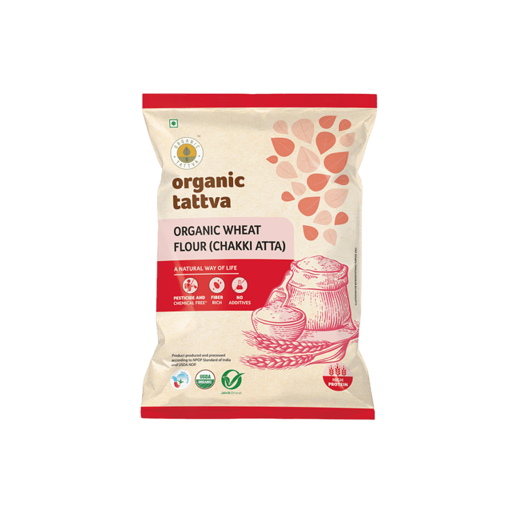 Organic Tattva Wheat Organic Atta - 5 kg