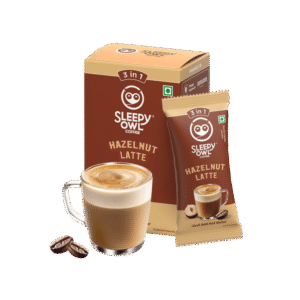 Sleepy Owl Hazelnut Latte Instant Coffee Premix (3 in 1) - 5 x 20 g
