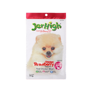 Jerhigh Dog Treat Sticks (with Real Chicken and Strawberry Flavoured) - 70 g