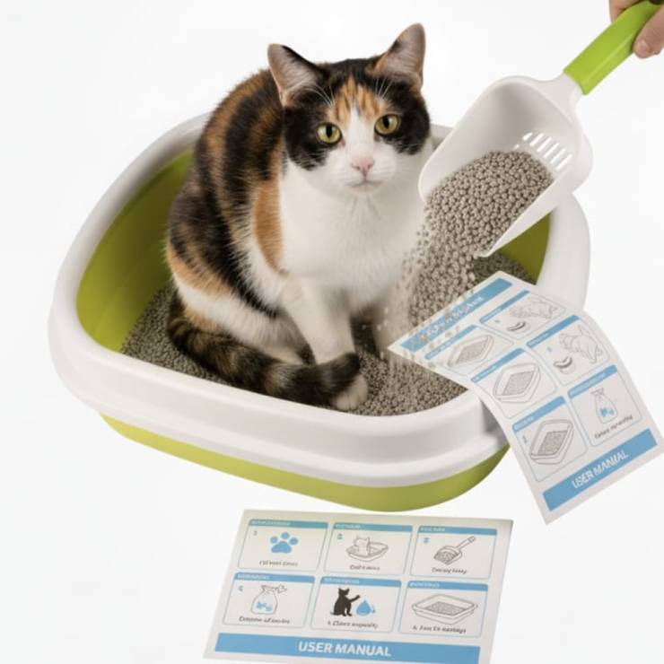 Super Pet Cat Litter Tray with Scoop - 1 pack (2 pieces)