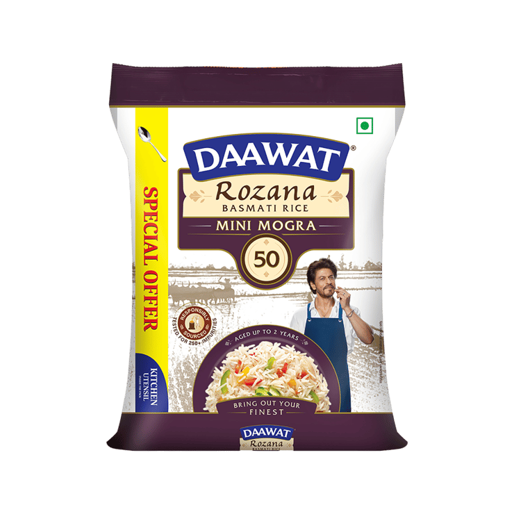 Daawat Rozana Mini Mogra Basmati Rice (Short Grain) - 5 kg