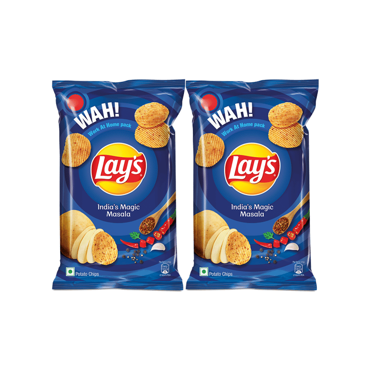 Lay's India's Magic Masala Potato Chips - Pack of 2 - 2 x 80 g