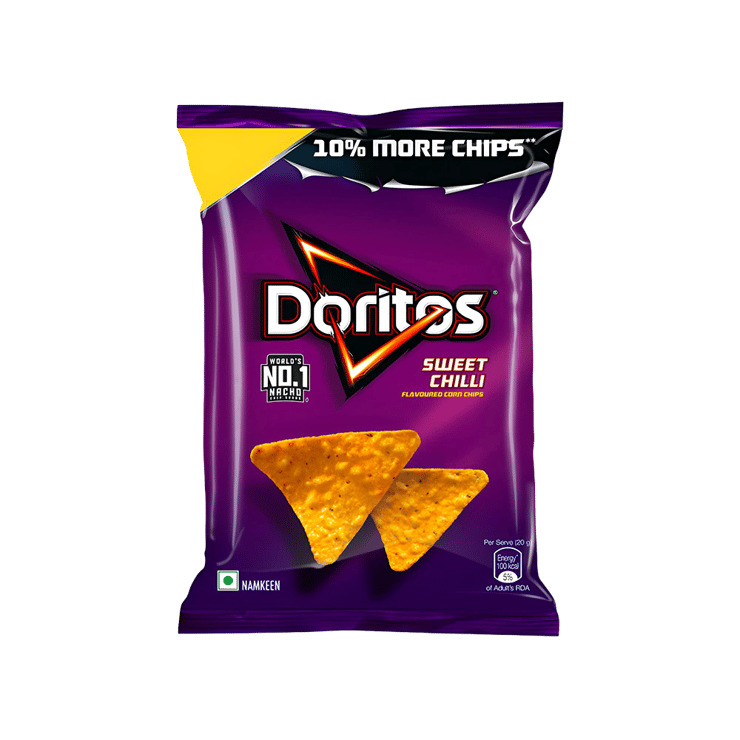 Doritos Sweet Chilli Flavour Nachos - Pack of 2 - 2 x 142 g