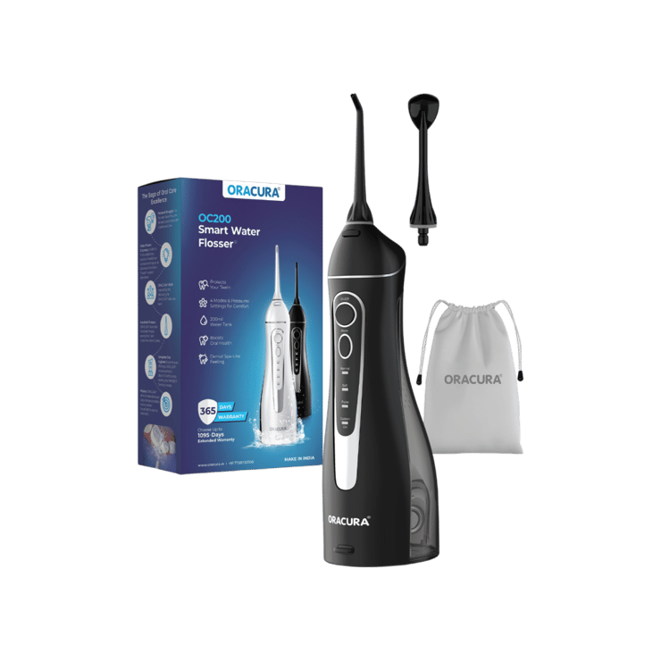 Oracura OC200 Lite Water Dental Flosser Black - 1 unit