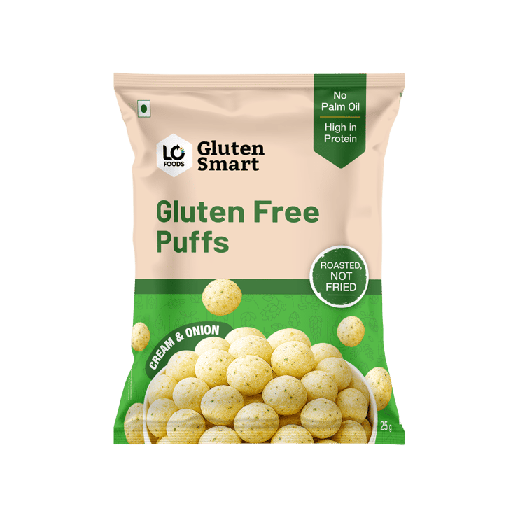 Lo! Foods Gluten Free Puffs Millet Snacks (Cream & Onion) - 25 g