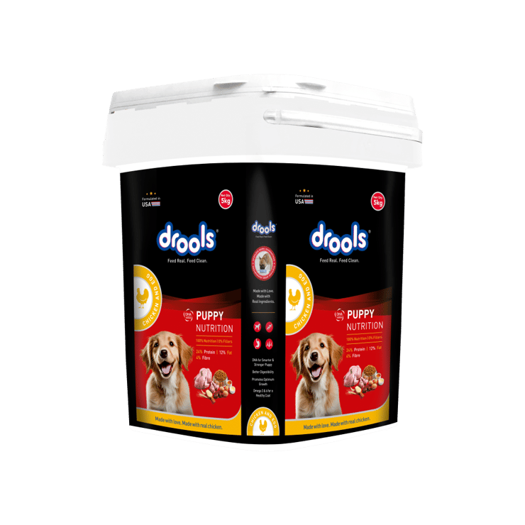 Drools Chicken & Egg Dry Dry Puppy Food (Inside Container) - 5 kg