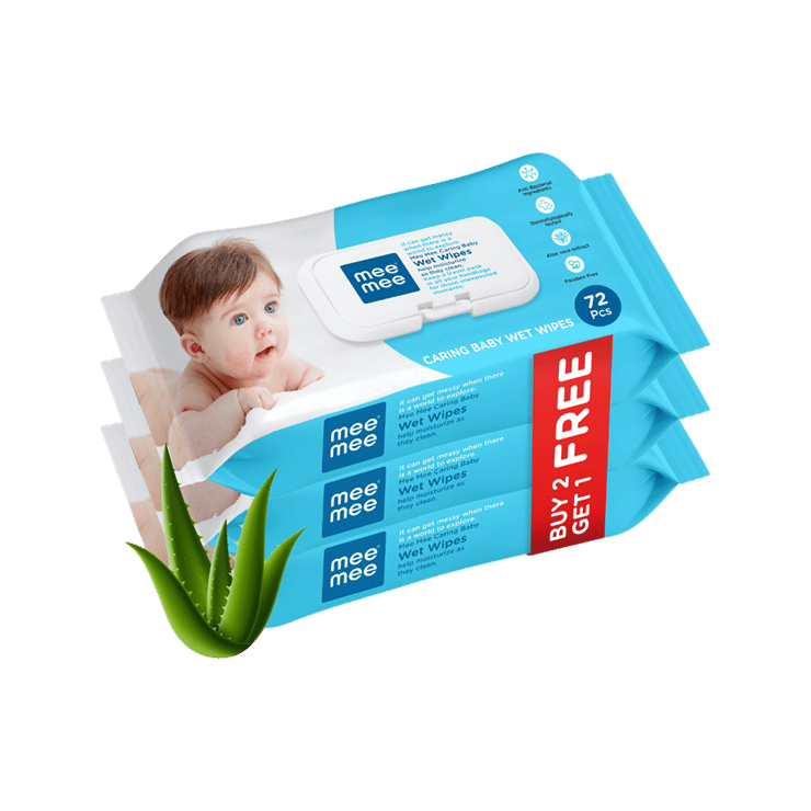 Mee Mee Caring Baby Baby Wipes with Lid - Buy 2 Get 1 Free