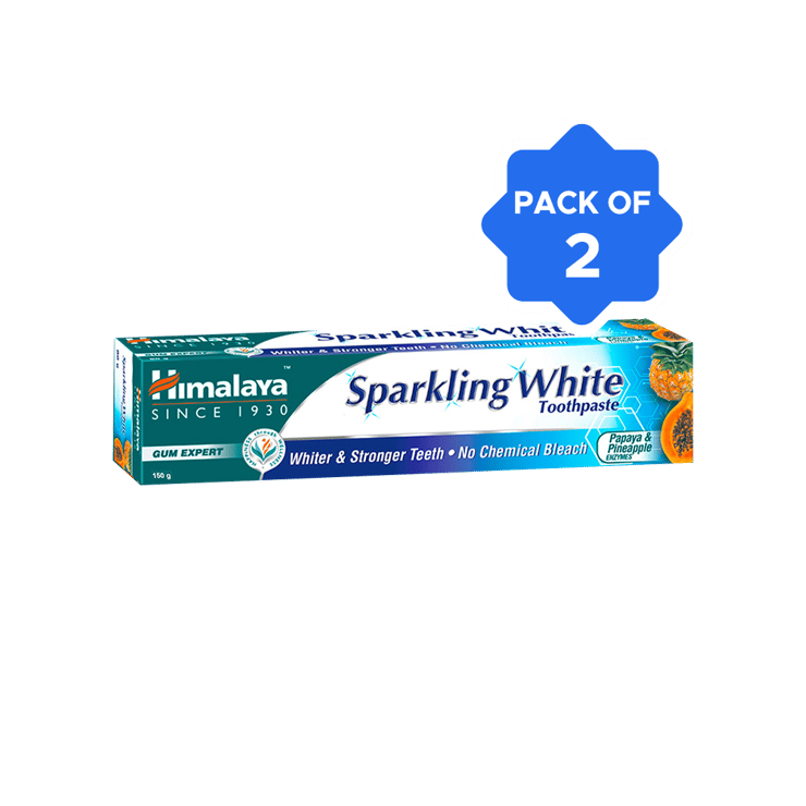 Himalaya Sparkling White - Whitening Toothpaste - Pack of 2 - 2 x 150 g