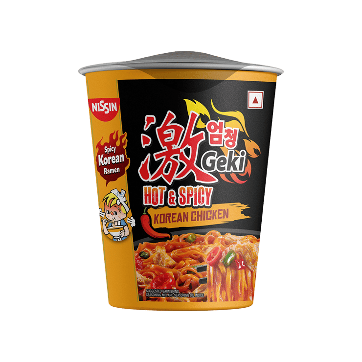 Nissin Geki Hot & Spicy Korean Chicken Cup Noodles - 70 g