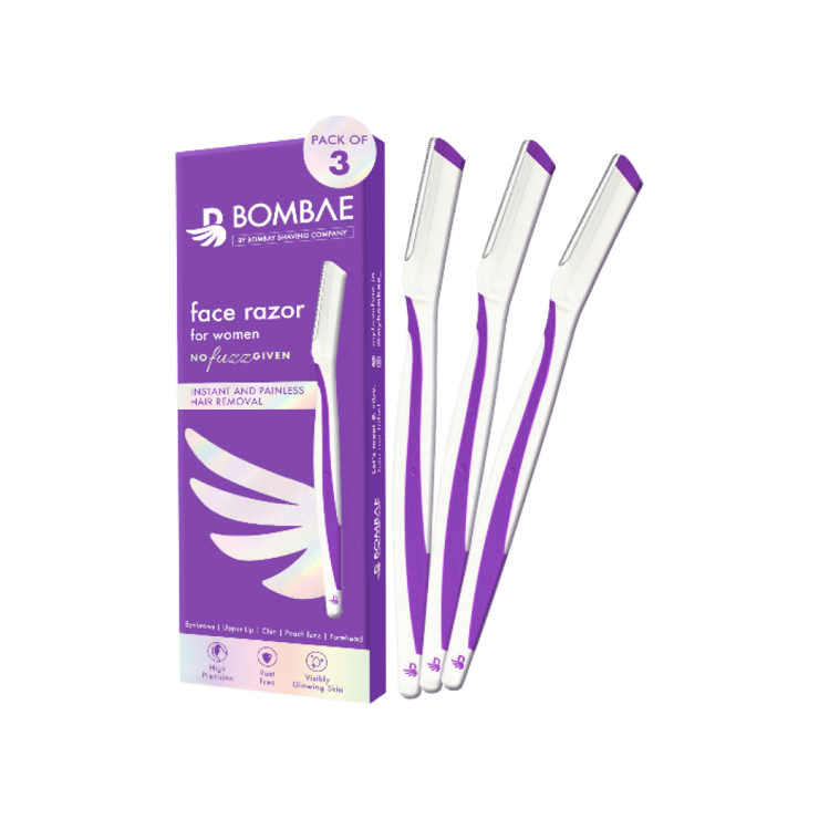 Bombae Reuseable Face Razor For Women - 3 pieces