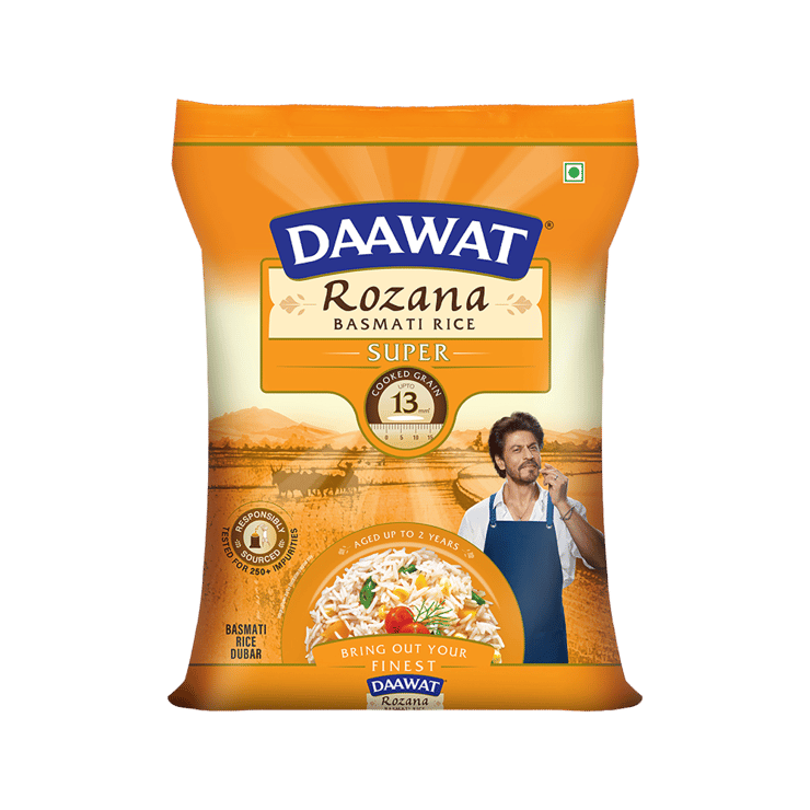 Daawat Rozana Super Basmati Rice - 1 kg (Medium Grain)