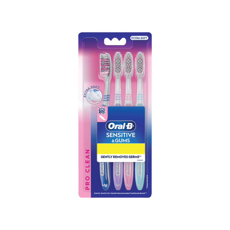 Oral-B Sensitive Toothbrush (Extra Soft) - 1 pack (4 pieces)