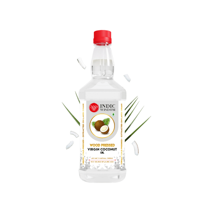 Indic Wisdom Wood Virgin Cold Pressed Coconut Oil - 500 ml