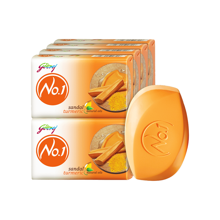 Godrej No.1 Sandal & Turmeric Soap (9 x 150 g) - 9 x 150 g