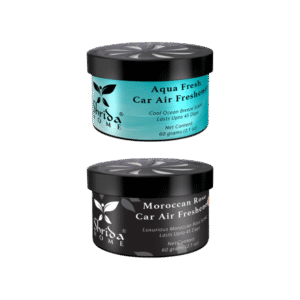 Shrida Naturals Twist-Activated Car Air Freshener (Ocean Breeze & Moroccan Rose Scent) - 2 x 60 g