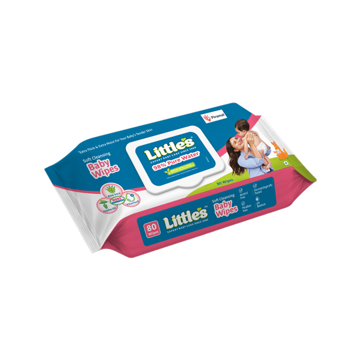 Little's Soft Cleansing Baby Wipes Lid Pack | Wet Wipes