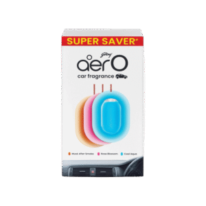 Godrej Aer O - Hanging Car Freshener (Rose Blossom, Cool Aqua, Musk After Smoke) - 3 x 7.5 g