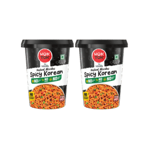 Wok Tok by Veeba Spicy Korean Cup Noodles (No Maida & Palm Oil) - Pack of 2 - 2 x 75.5 g