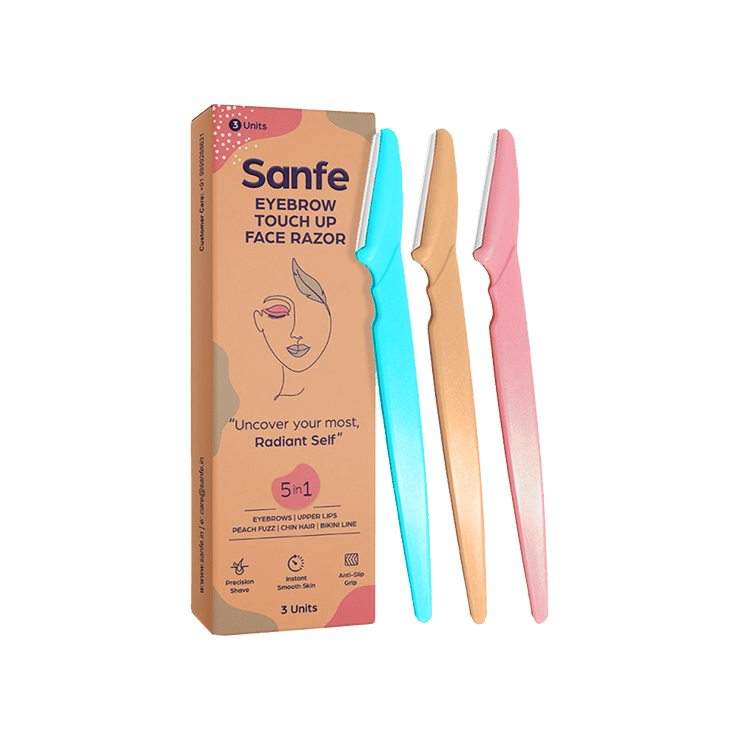 Sanfe Reusable Eyebrow Touch Up Face Razor - 3 pieces