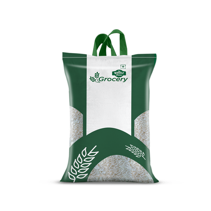 Whole Farm Grocery Raw Sonamasuri Rice (Medium Grain) - 10 kg