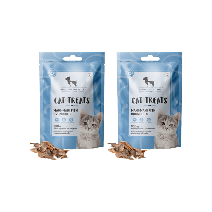 HUFT Mahi Mahi Fish Crunchies Crunchy Cat Treat - Pack of 2 - 2 x 35 g