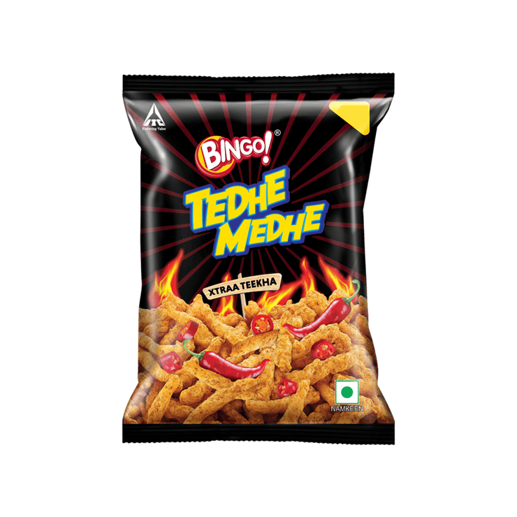 Bingo Tedhe Medhe Xtraa Teekha Crisps - 80 g