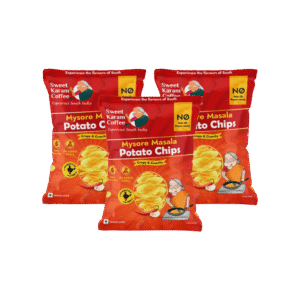 Sweet Karam Coffee Mysore Masala Potato Chips - Pack of 3 - 3 x 60 g