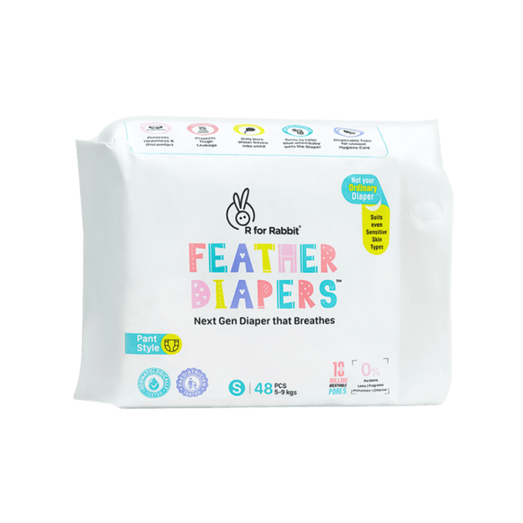 R for Rabbit Feather Pant Baby Diaper (S, 5-9 kg)