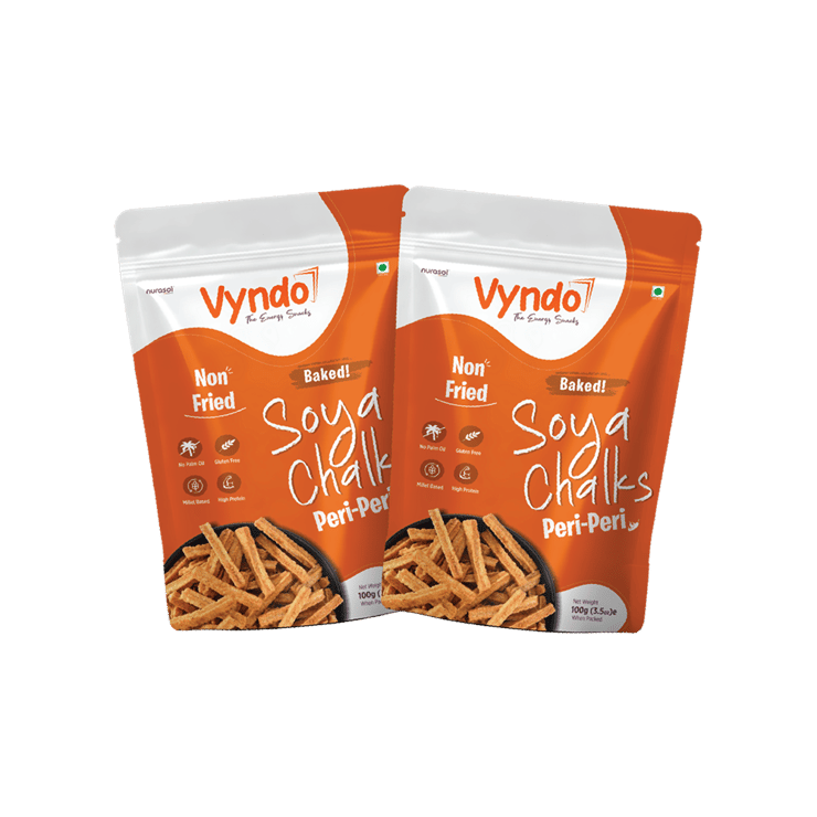Vyndo Baked Peri Peri Soya Sticks / Soya Chalks - 2 x 100 g