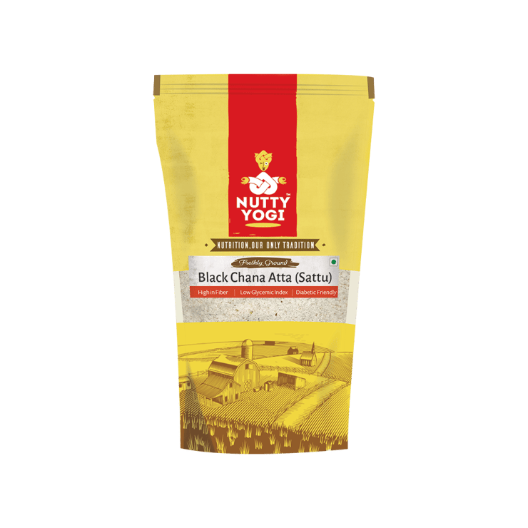 Nutty Yogi Black Chana Atta Sattu - 1 kg