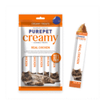 PurePet Lickable Real Chicken Creamy Cat Treat - 1 pack (5 x 15 g)
