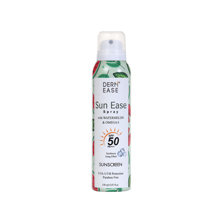 DERM EASE Sunscreen Spray with Watermelon & Omega 6 (SPF 50 PA+++) - 150 ml