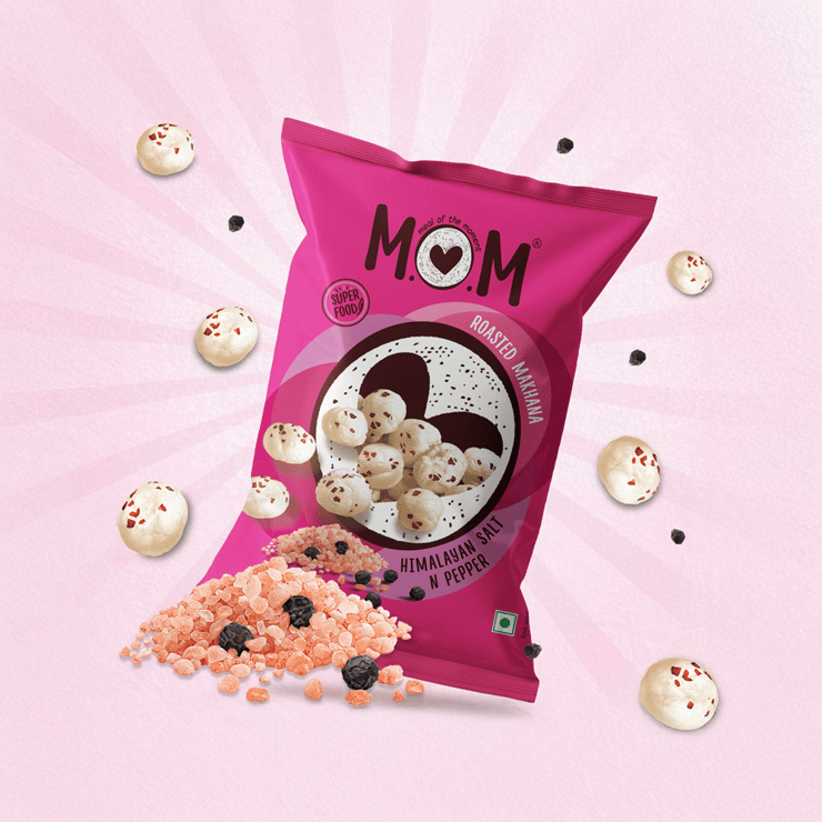 MOM - Meal Of The Moment Rasted Flavoured Makhana Himalayan Salt & Pepper - 20 g