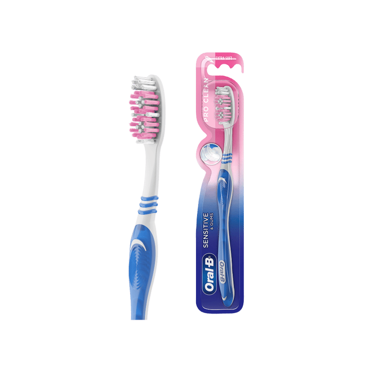 Oral-B Pro Clean Sensitive & Gums Toothbrush (Extra Soft, Colour may Vary) - 1 piece