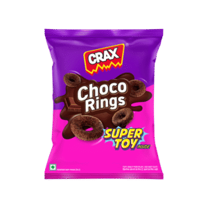 Crax Choco Rings Ring Puffs Snacks with Super Toys - 34 g
