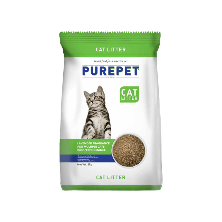 PurePet Clumping Lavender Fragrance Cat Litter - 5 kg