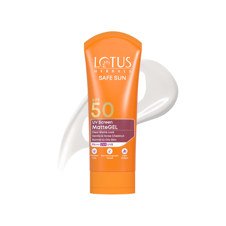 Lotus Herbals Safe Sun Uv Screen Matte Sunscreen Gel (SPF 50 PA+++) - 100 g