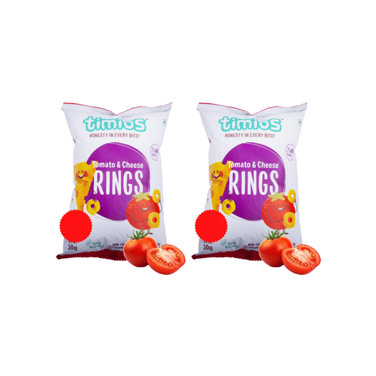 Timios Tomato & Cheese Ring Puffs - Pack of 2