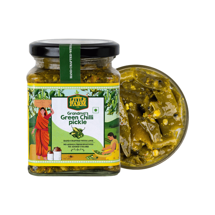 The Little Farm Co. Green Chilli Pickle - 250 g