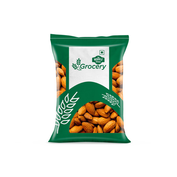 Whole Farm Grocery Almonds (Hirave Badam) - 500 g