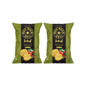 Red Rock Deli Potato Chips (Baked Olive & Greek Salad) - Pack of 2 - 2 x 53 g